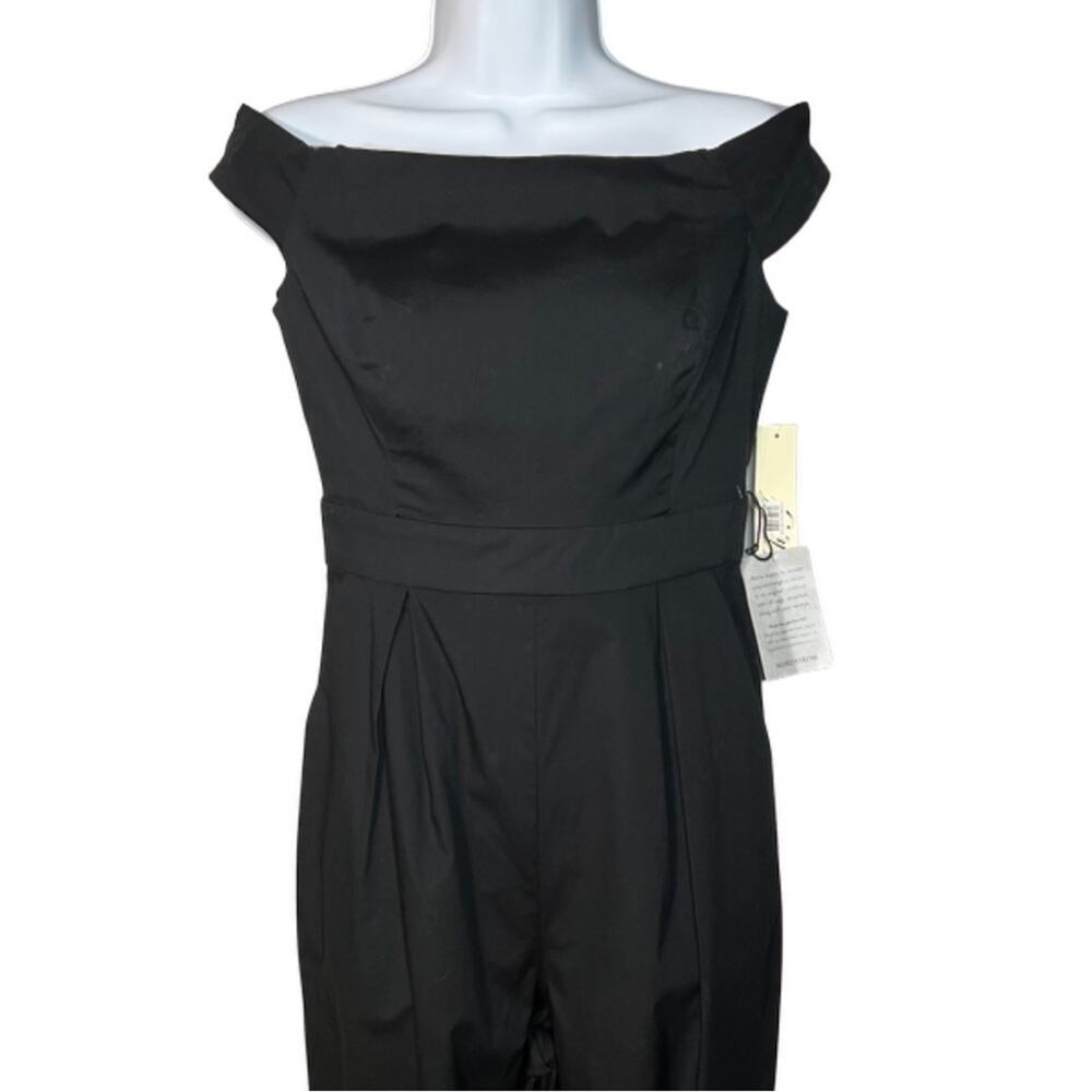 Eliza J Off The Shoulder Crop Jumpsuit In Black, 2, NWT
